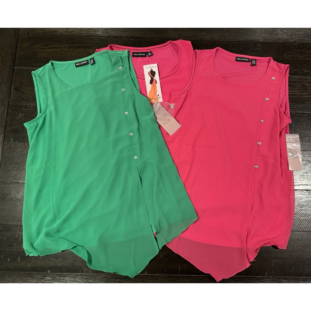 Nina Leonard Top Medium Lot NWT